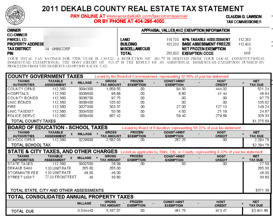DeKalb County Property Tax Calculator Unincorporated. Millage